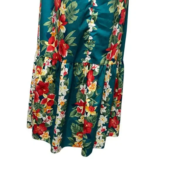 Vintage Royal Creations Hawaii Womens Size M Short Sleeve Floral Maxi Dress - Picture 6 of 10